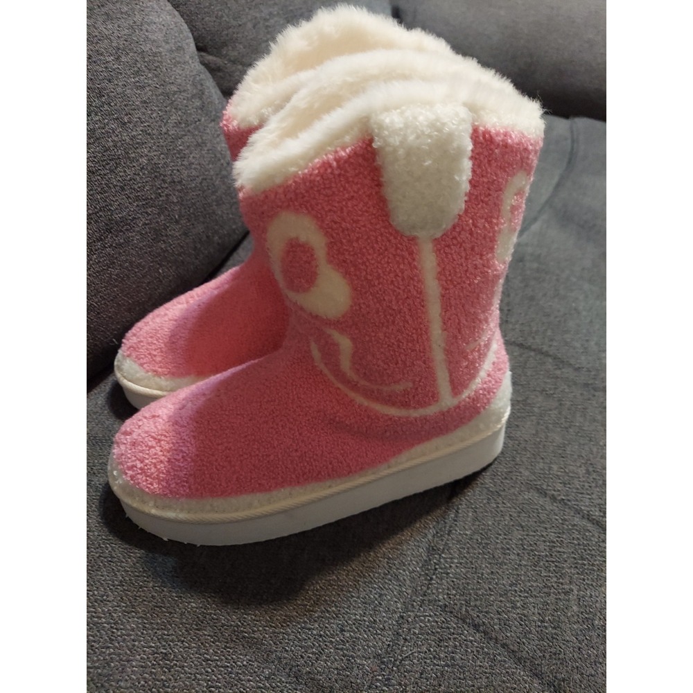 Pink Lily Slippers Women's US NWOT Size 9 Cowboy Boot Slippers Cable Knit Shoes - Picture 3 of 10